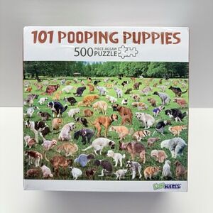 101 Pooping Puppies 500 Piece Jigsaw Puzzle Funwares Funny Dogs New Sealed